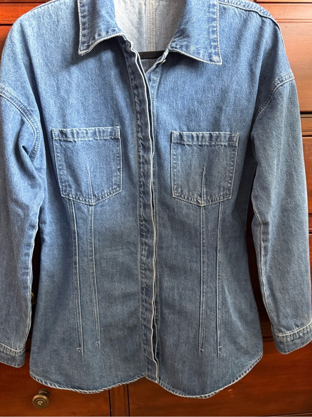 Torn by Ronny Kobo Blue Denim Top